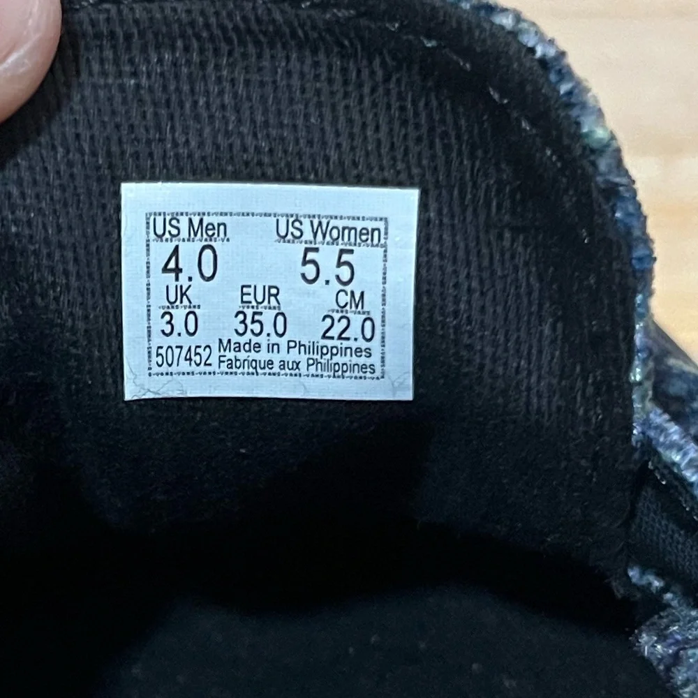 VANS Style 53 Velvet Paisley Dark Blue Slip On Shoes - Mens 4 / Womens 5.5 - Picture 6 of 6